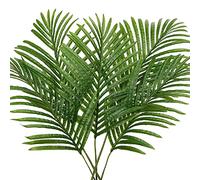 Briful Lot de 5 grandes feuilles de palmier artificielles décoratives pour décoration de fête dans la jungle, arrangement floral, décoration d'intérieur