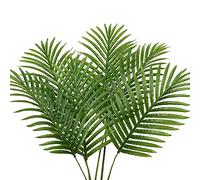 Briful Lot de 6 feuilles de palmier artificielles tropicales décoratives pour décoration de fête dans la jungle, arrangement floral, décoration d'intérieur