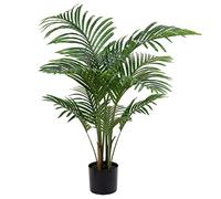 Briful Palmier Areca Artificiel de 10 Troncs - Plante Artificielle en Pot - Dypse Tropicale - Lutescens - Décoration d'intérieur ou d'extérieur - Cadeau de Pendaison de crémaillère