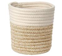 Briful Panier en corde de coton tissée de 15 x 15 cm pour pots de fleurs d'intérieur en corde de jute pour plantes, jouets, travaux manuels, décoration d'intérieur moderne