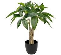 Briful Plante artificielle en pot de 45 cm - Pachira Aquatica - Arbre à monnaie artificiel - Plante décorative pour la maison et le bureau