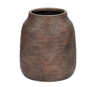 Briful Vase Rustique en céramique de 17,8 cm de Haut - Vase de Fleurs en poterie Vintage fabriqué à la Main avec Finition vieillie Blanc délavé - Accent décoratif de Ferme pour Table, étagère