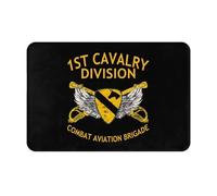 Brigade D'Aviation De Combat 1Re Division De Cavalerie Tapis De Porte Robuste Tapis Entree Ramasse La Saleté Tapis pour Bain Chambre Portes Extérieures 40x60Cm