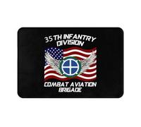 Brigade D'Aviation De Combat De La 35E Division D'Infanterie Tapis Entree Rbsorbe La Saleté Tapis De Sol Lavable Tapis De Porte pour Portes Extérieures Hall D'Entrée Cuisine 40x60Cm