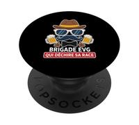 Brigade EVG Qui Déchire Sa Race - EVG Futur Marié PopSockets PopGrip Adhésif