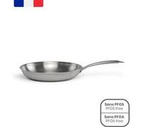 Brigade - Poele en acier inoxydable 20 cm - MEP157 - Acier inoxydable Triply - Tous feux dont induction - Made in France Acier