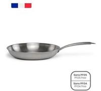 LIVOO Poêle inox Brigade MEP159 28 cm Triply 18/10 Tous feux dont induction Made in France