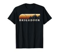 Brigadoon, KY Vintage Evergreen Sunset 80 Retro T-Shirt
