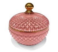 BRIGANTI Bougie décorative rose | Bambou frais et noix de coco + lait de coco | Bougie de soja naturelle coulée à la main - Décoration élégante pour la maison et le bain (Île de noix de coco, 340,2 g