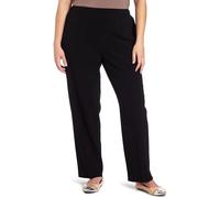 Briggs New York Plus Size Pull on Dress Pant Average & Short Length, Black, 20W