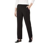 Briggs New York Womens Flat Front Pull on with Slimming Solution Pants, Black, 12 US