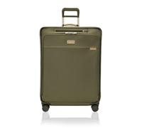 Briggs & Riley Valise Extensible à 4 Roues pivotantes, Vert Olive, Large 73.7cm, Grand Carreaux