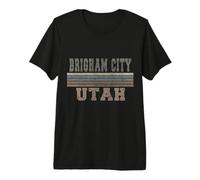 Brigham City Utah rétro T-Shirt Haut de Gamme