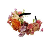 Bright Artificial Flower Headpiece for Adults Outdoor Activities Photoshoots Blossomy Headpiece