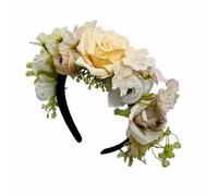 Bright Artificial Flower Headpiece for Adults Outdoor Activities Photoshoots Blossomy Headpiece