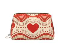 Bright Block Mix Grande trousse de maquillage de voyage avec 3 poches intérieures pour les essentiels, Cœur ondulé, One Size, Classique