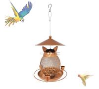 Bright et gai: arborant une adorable apparence en forme de chat avec une palette de couleurs vibrante, cette mangeoire à oiseaux est un ajout délicieux à votre jardin qui ajoute non seulement une touc