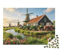 Bright Ferris Wheel Jigsaw Puzzle 1000 Pieces Recyclable Paper Merry-go-Round Puzzle pour Adultes Amusant and Challenging Jeu Familial Gift pour Men‘s Birthday 70x50cm/1000pcs