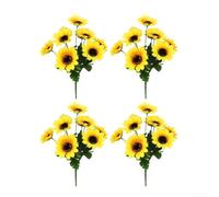Bright For ArtificiFor al Sunflowers Lot de 4 pièces avec 9 annonces HeFor pour une décoration d'intérieur réconfortante