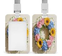 Bright Garland Porte-badge vertical à suspendre en plastique transparent pour badge d'identification Porte-badge Porte-nom Porte-badge Porte-nom Porte-nom Porte-nom Porte-nom Porte-carte Porte-nom