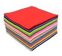 Bright Ideas Feuilles carrées en feutre doux et épais en polyester pour tissus textiles, loisirs créatifs, couture, patchwork, arts et travaux manuels, 50 feuilles de couleurs en 25 couleurs assorties