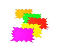 Bright Ideas Lot de 05 flashs fluorescents Format A4 environ 29,7 cm x 21 cm Couleurs assorties Idéal pour attirer les regards dans les magasins de vente au détail et les prix