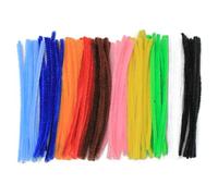 Bright Ideas Lot de 100 nettoie-pipes multicolores - Tiges chenilles pour loisirs créatifs - 150 mm x 6 mm (noir, blanc, jaune, vert, rose, orange, marron, rouge, bleu foncé)