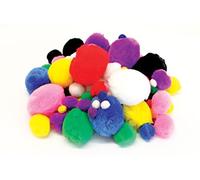 Bright Ideas Lot de 100 pompons colorés en acrylique pour loisirs créatifs et loisirs créatifs de 7 mm à 38 mm