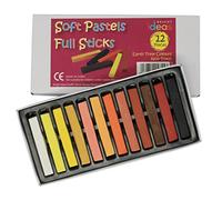 Bright Ideas Lot de 12 pastels doux aux couleurs terrestres - Couleurs vives intenses - Parfait pour les enfants, les artistes, les étudiants - BI8322