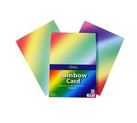 Bright Ideas Lot de 30 feuilles de papier cartonné arc-en-ciel format A4 29,7 cm x 21 cm Papier de papeterie et papier cartonné 200 g/m² pour loisirs créatifs, idéal pour les écoles, l'artisanat à la
