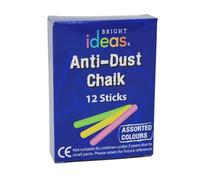 Bright Ideas PK12 Bâtons de craie de 8 cm de couleurs assorties, bâtons de craie aux couleurs vives et audacieuses pour écrire du plaisir sur les tableaux noirs, les panneaux de tableau noir,