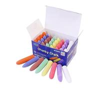 Bright Ideas PK40 Gros bâtons de Craie, Vives pour Enfants, Trottoir, Tableau Noir, 8 Couleurs Assorties, 5,5 cm, Coloris Assortis, 40 Count (Pack of 1), Set Pièces