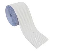 Bright Ideas Rouleau de frise ondulée pour affichage scolaire, blanc, 57 mm x 7,5 m (15 m une fois divisé), BI7891