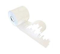 Bright Ideas Rouleau de frise ondulée pour affichage scolaire, blanc, 57 mm x 7,5 m (15 m une fois divisé), BI7866