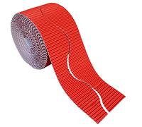 Bright Ideas Rouleau de frise ondulée pour affichage scolaire, papier, rouge, 10 cm x 7,5 m