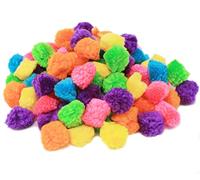 Bright Ideas Woolly Lot de 100 pompons en acrylique Couleurs assorties Taille 25 mm Pour loisirs créatifs et décorations pour enfants BI8027