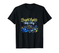 Bright Lights Big City Electricien Neon Skyline Humour T-Shirt