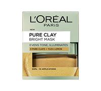 (Bright) - L'Oreal Paris 3 Pure Clays and Yuzu Lemon Bright Mask, 50 ml