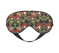 Bright Mushrooms Art Masque de sommeil double face doux et confortable bloquant la lumière pour le repos nocturne