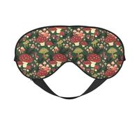Bright Mushrooms Art Masque réversible double face occultant réglable doux pour dormir