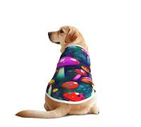 Bright Mushrooms Tenue à manches pour chien Motif champignons amusants Lavable en machine Pour chiens de taille moyenne et grande