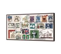 BRIGHT photo TIMBRES DU MONDE GL3464 PINTDECOR