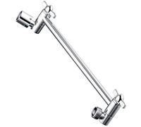 BRIGHT SHOWERS Bras de douche réglable pour pommeau de douche à main et pluie, bras d'extension universel en laiton, 25,4 cm, chromé