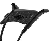 BRIGHT SHOWERS Pommeau de douche à quatre réglages de pulvérisation Bronze huilé et finition noire avec tuyau de douche en acier inoxydable de 152,4 cm de long