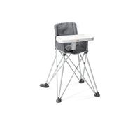 Bright Starts Chaise haute Pop 'N Dine – Pliable, tablette sans BPA, sac de transport, gris