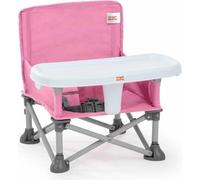 BRIGHT STARS Rehausseur de chaise, vert, pliable, nomade, de voyage, Léger et facile a nettoyer, Sac de transport inclus