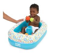 Bright Starts Bathe & Giggle - Baignoire bébé 2-en-1 gonflable avec balles flottantes, pompe intégrée, design portable, se dégonfle et se plie facilement, dès 6 mois