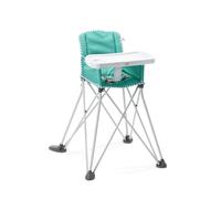 Bright Starts, Chaise Haute Portable Pop 'N Dine, Utilisation Intérieur/Extérieur avec Plateau Repas, Facile à Plier, Unisexe, pour les 6 Mois et Plus