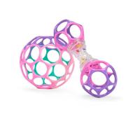 BRIGHT STARTS Coffret cadeau de naissance fille O'Ball avec 2 jouets bébé: un hochet et une O Ball Rose, Violet, Turquoise