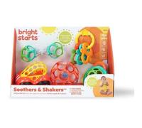 BRIGHT STARTS Coffret cadeau naissance bébé, bapteme, Noel, 0 à 24 mois, 5 jouets O BAll, hochet, voiture, anneau de dentition